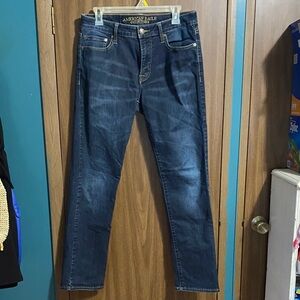 American Eagle Outfitters Men's Dark Blue Slim Straight Jeans